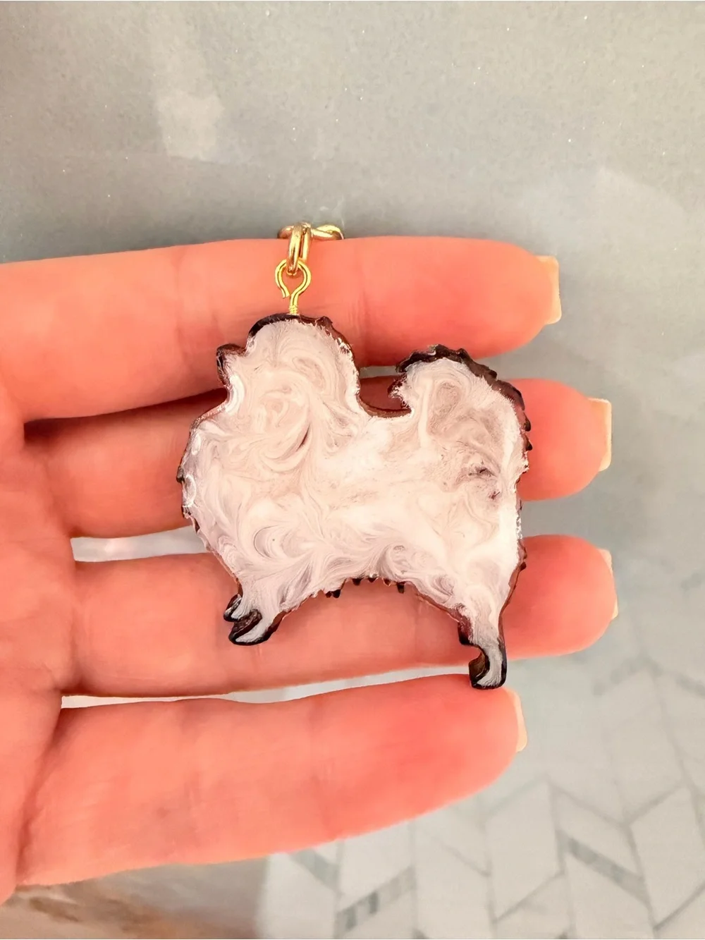 Pomeranian Bag Charm – Handmade